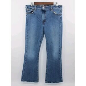 Levis 519 Low Stretch  Boot Cut Jeans Light Wash Blue Denim 15 JR M Y2K Vintage